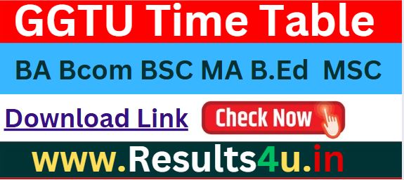 GGTU Time Table 