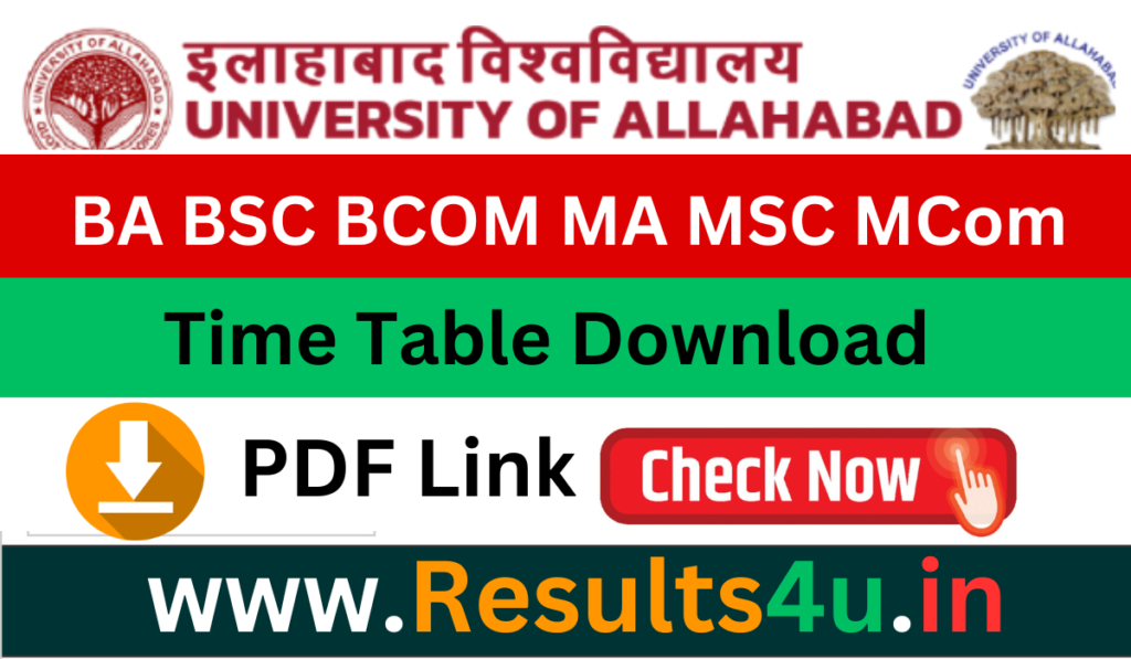 Allahabad University Time Table